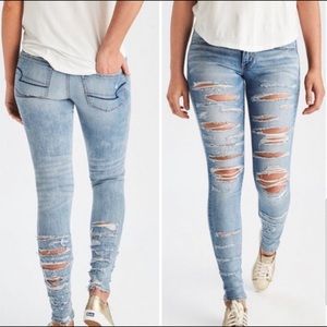 American Eagle Distressed Front & Back Jegging 0S